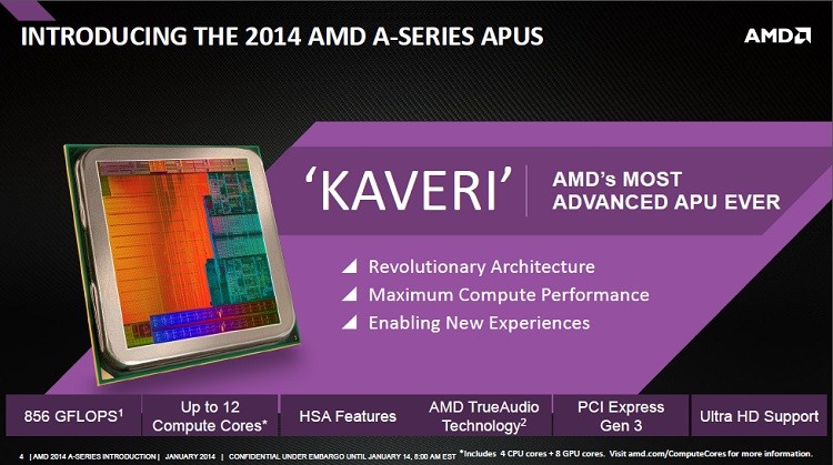 AMD launches Kaveri APU series, promises strong GPU performance