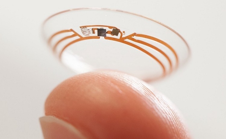 google latest moon shot smart contact lens diabetes patients contact lens