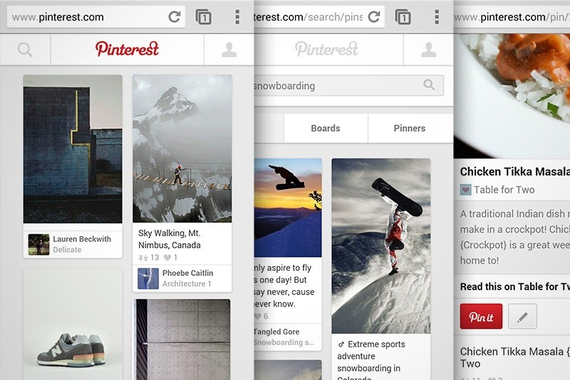 Pinterest's revamped mobile site caters to international users