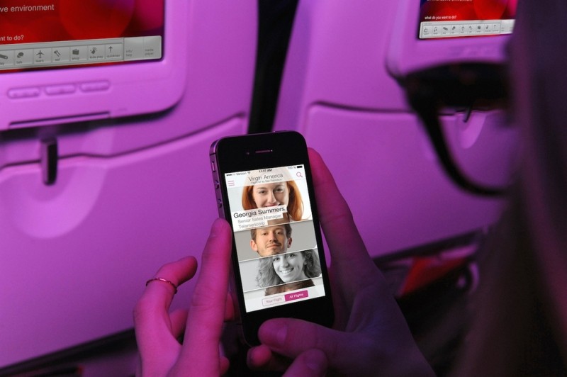 Virgin America launches social network at 35,000 feet