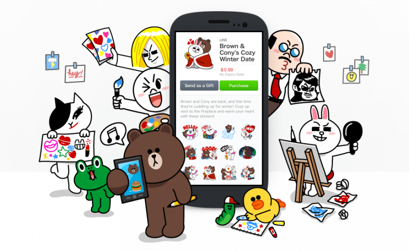 Line introduces Skype-like call service and new user driven sticker marketplace