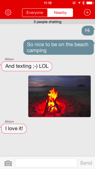 firechat ios hyperlocal anonymous chat network internet connection