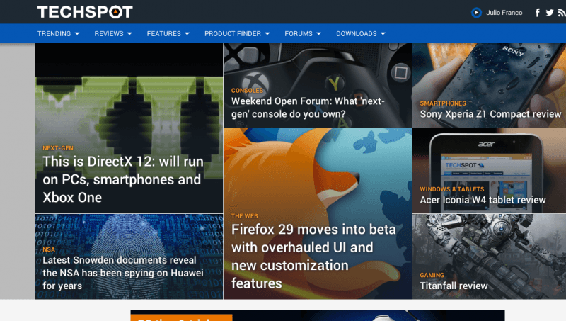 techspot website logo website redesign