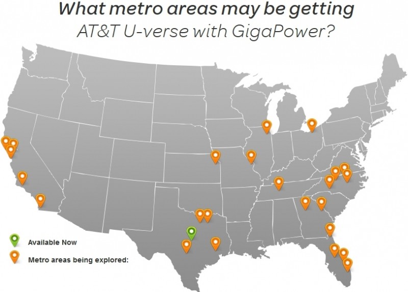 At T Fiber Expansion Map At&T Roadmap Outlines Plan To Bring Fiber To 100 U.s. Cities | Techspot