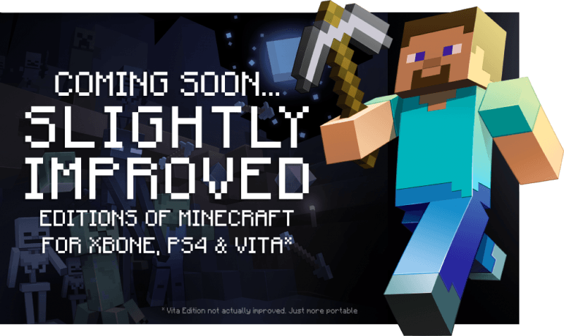 mojang minecraft xbox ps4 vita 