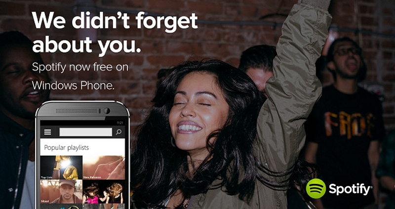 Spotify finally brings free music streaming to Windows Phone 8