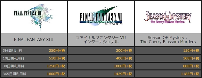 square enix final fantasy gaming rental games dive in