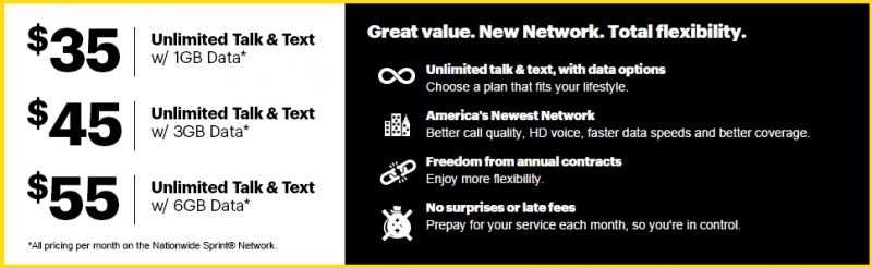 sprint prepaid phone plans prepaid plans wireless plans