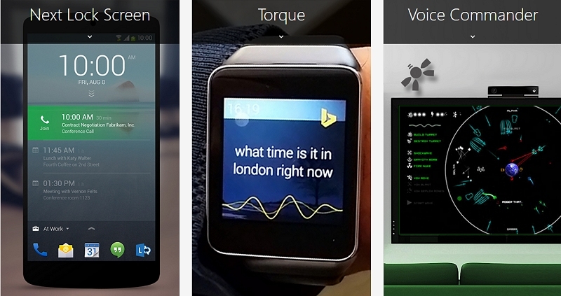 microsoft garage microsoft android apps torque smartwatch android wear garage voice commander next lock screen