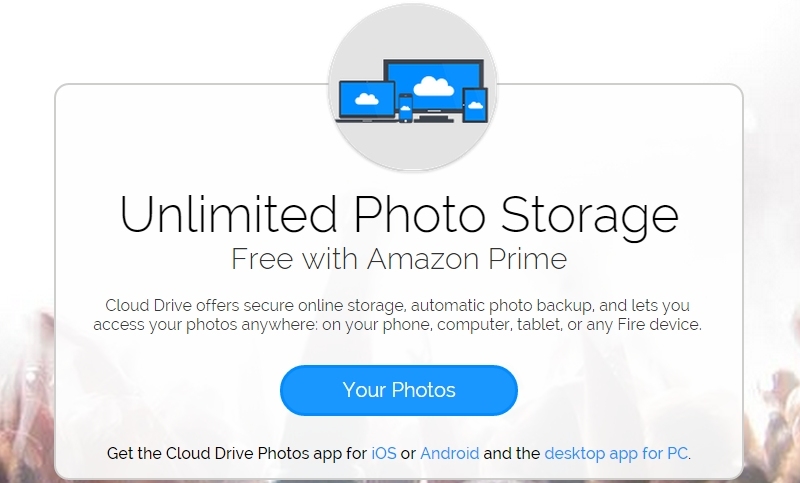 Amazon Prime membership now includes unlimited cloud storage for photos