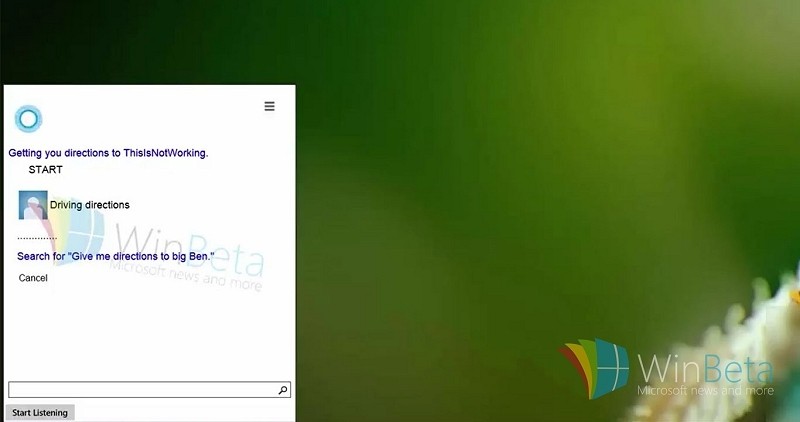 First pictures, video of Cortana running in Windows 10 surface