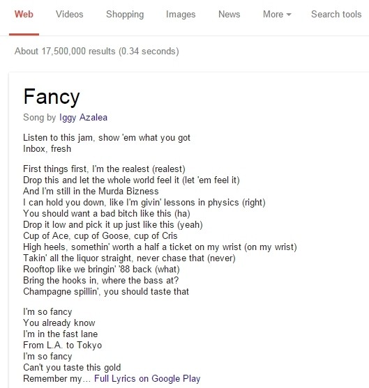 Google Is Putting Song Lyrics Right in Search Results Now