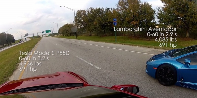 Tesla's Model S P85D hits the road for some drag racing, shames the competition