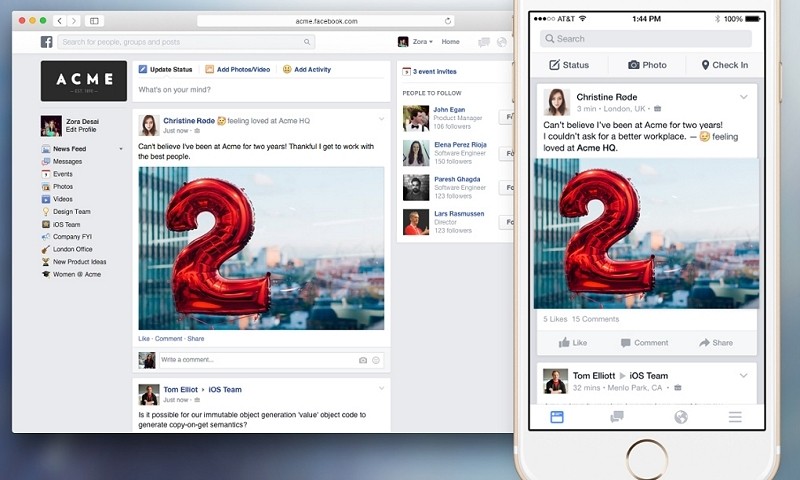 Facebook targets enterprise collaboration with 'Facebook At Work' pilot