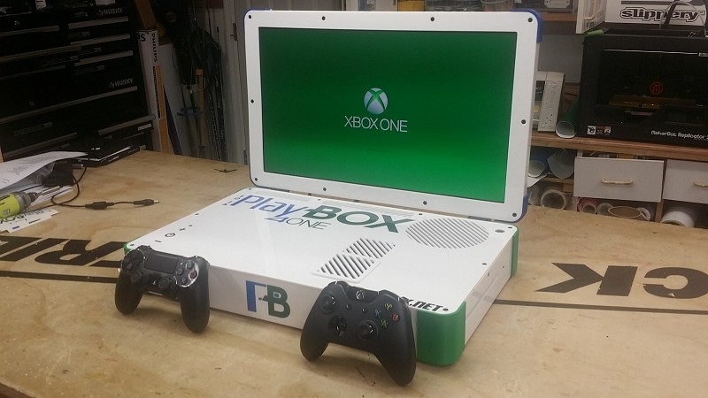 epic laptop mod combines ps4 xbox sony microsoft gaming laptop modding playstation 4 gaming console xbox one portable console ed zarick console modding