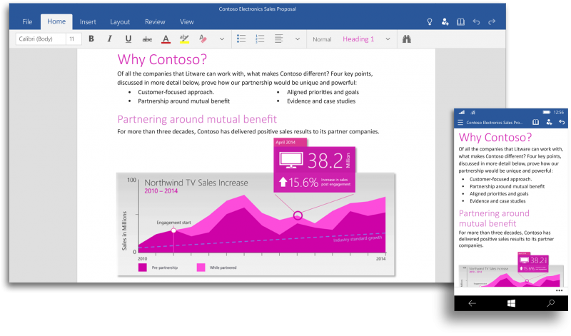 Touch-based Office preview now available for Windows 10