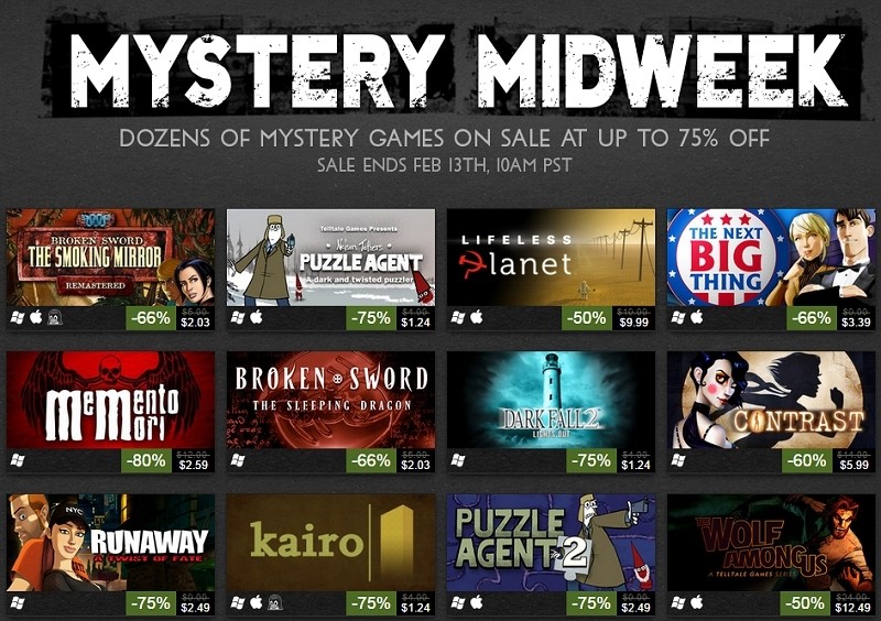 steam valve gaming sale mystery games steam sale mystery midweek mystery games