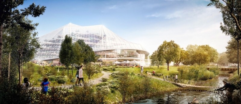 This is Google's futuristic new campus, complete with reconfigurable spaces and dome-like roof