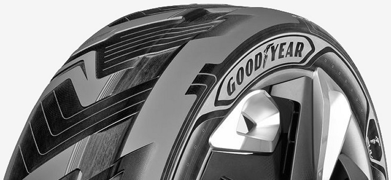 heat-gathering battery concept electric car goodyear tire recharge geneva auto show
