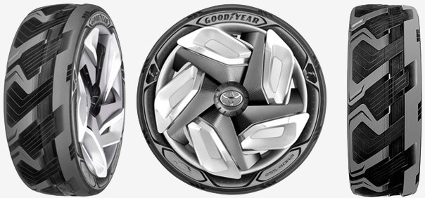 goodyear battery concept electric car tire recharge geneva auto show