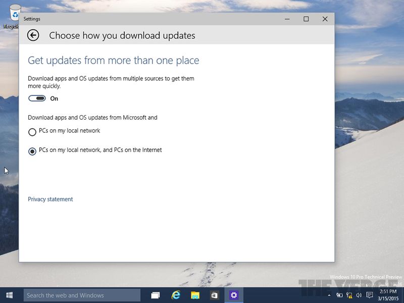 Windows 10 updates will be delivered using P2P technology