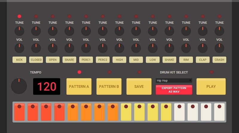 Waste time with the HTML5 Drum Machine