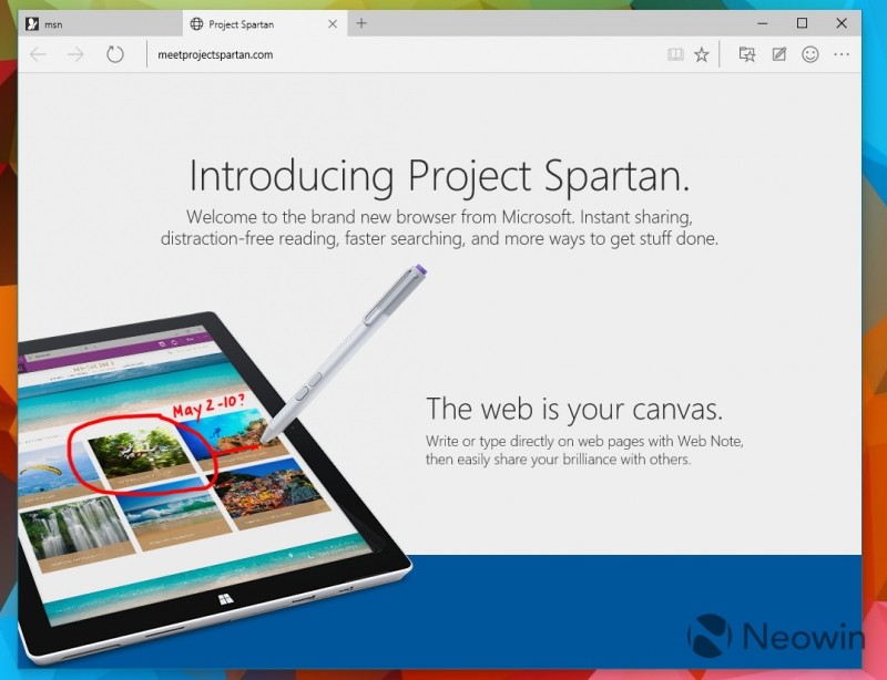 Microsoft unleashes Spartan with latest Windows 10 preview build