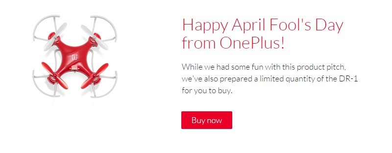 OnePlus celebrates April Fools' Day with drone you can actually buy