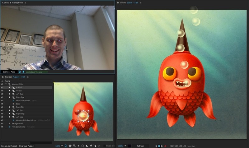 adobe character animator lets cartoons speak face tracking software adobe character animator cartoons adobe character animator