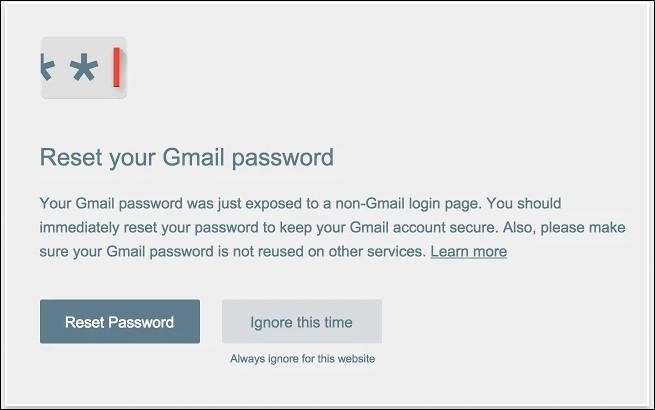 google chrome password browser it security extension password alert