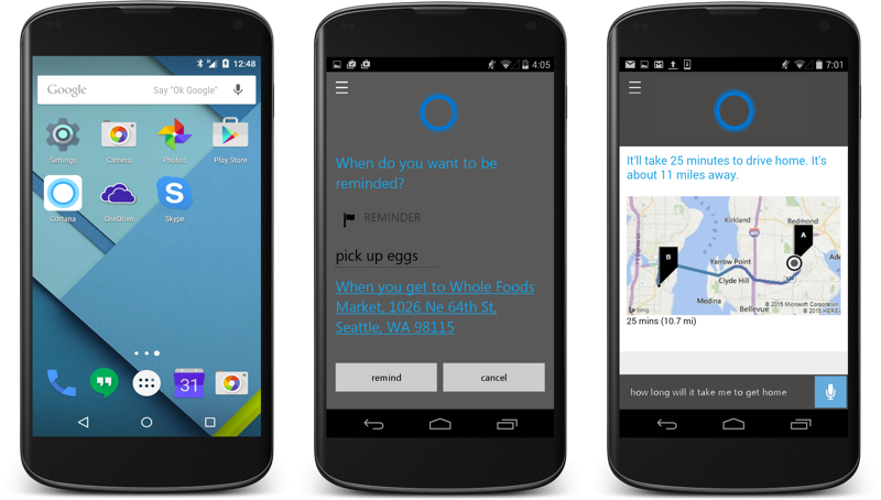 microsoft phone companion windows cortana iphone android 