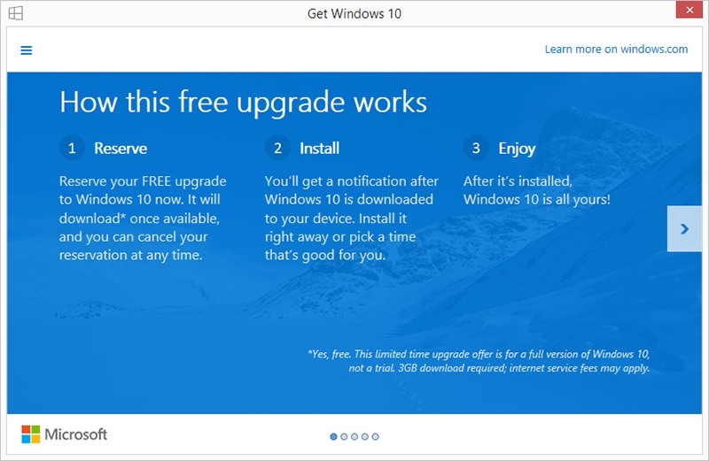 Microsoft lets Windows 7 and 8.1 users reserve free upgrade to Windows 10