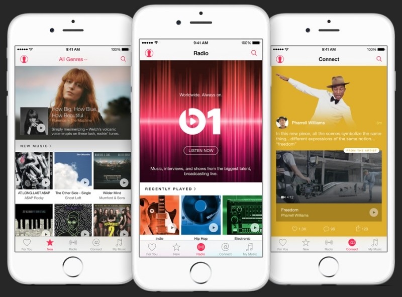 Apple Music brings together streaming music, downloaded songs and global radio station