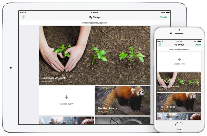 Microsoft's Sway app for iPad is now available, Windows 10 version on its way