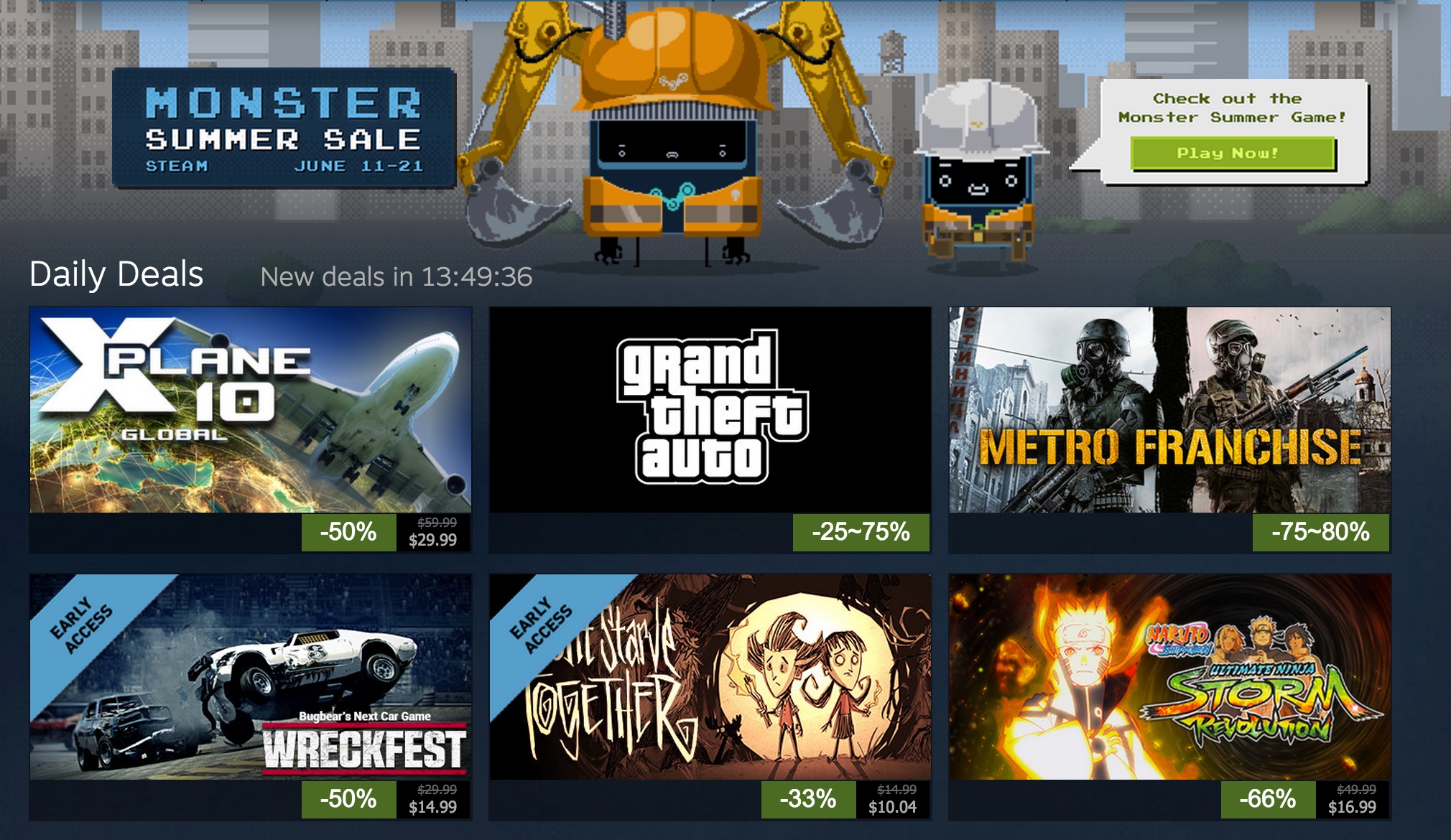 The Steam Monster Summer Sale has begun