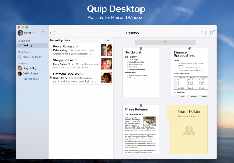 Quip's new collaborative desktop app challenges Microsoft Office, Google Docs