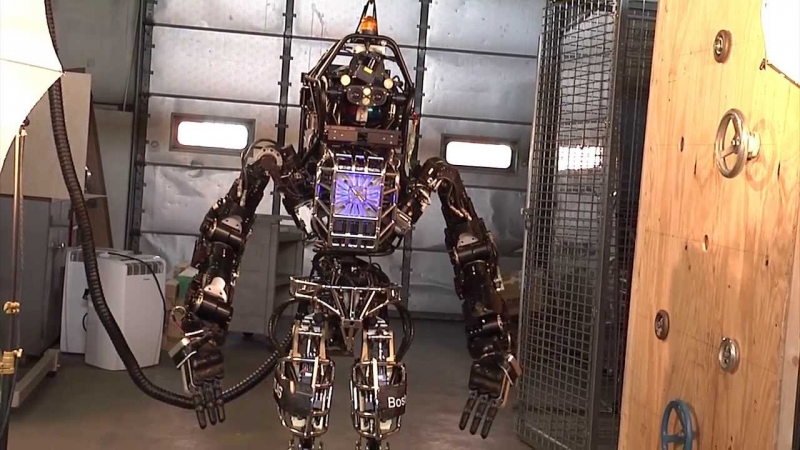 Watch Boston Dynamics' humanoid robot taking a walk through the woods