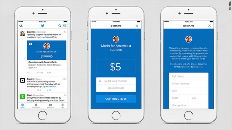 Twitter teams up with Square to let US voters make political donations with a tweet