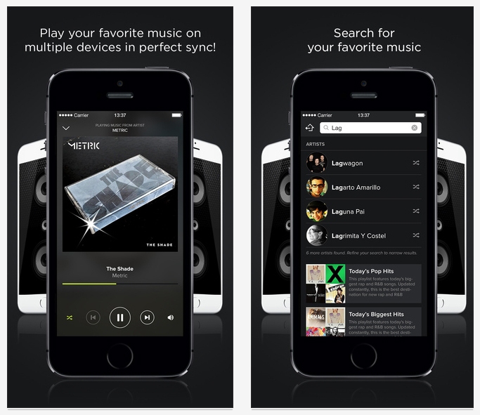 AmpMe creates a multi-speaker setup using smartphones