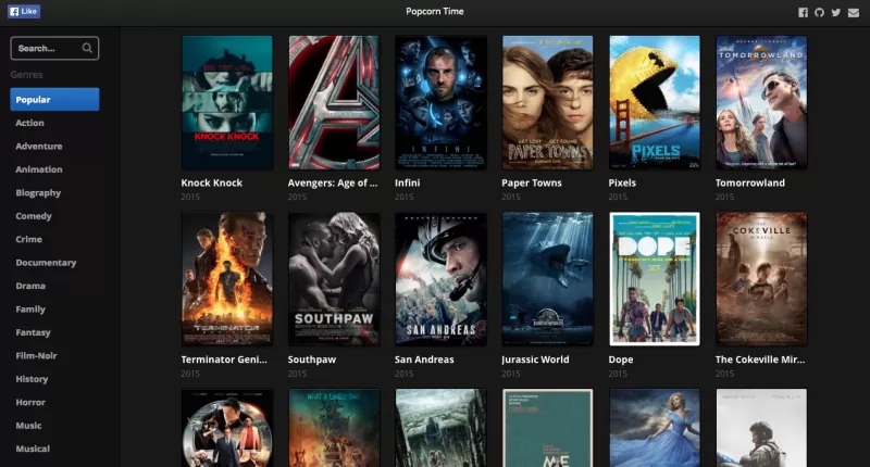 Popcorn Time now offers a web app so you can stream movies right in your browser