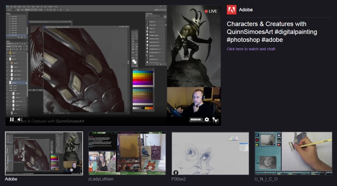 Twitch now caters to artists with dedicated Creative hub