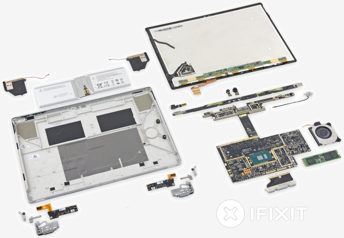 Surface Book is very hard to repair as processor, RAM are soldered to motherboard