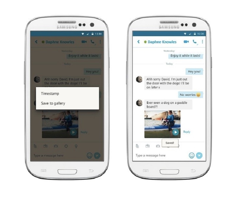Skype's latest update lets Android users save video messages
