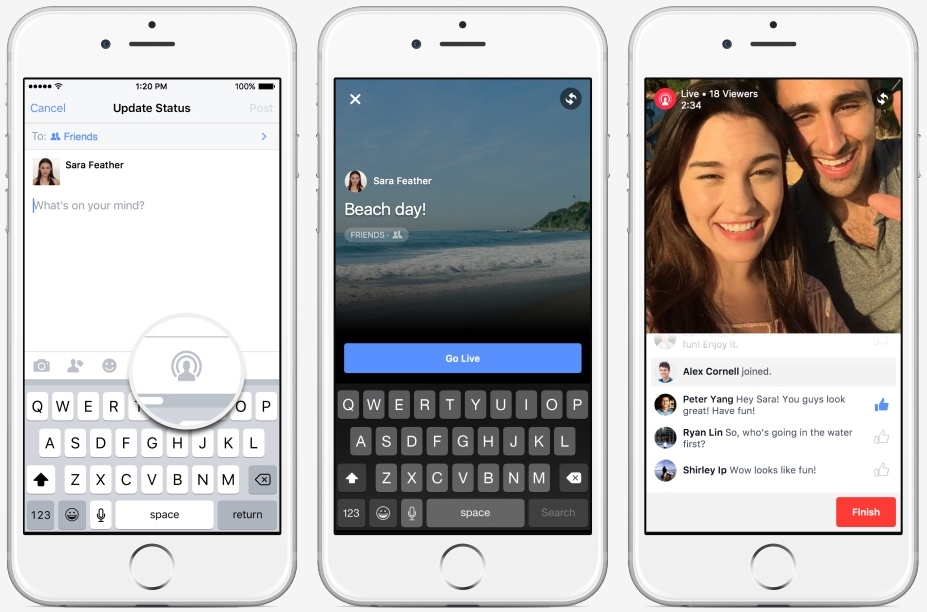 Facebook begins rollout of live video streaming feature to all