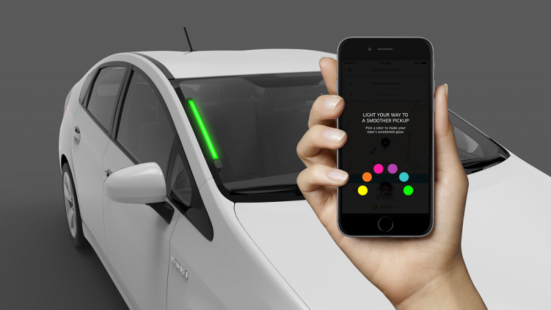 Uber is testing color-coded SPOT lights to help drivers and passengers find each other