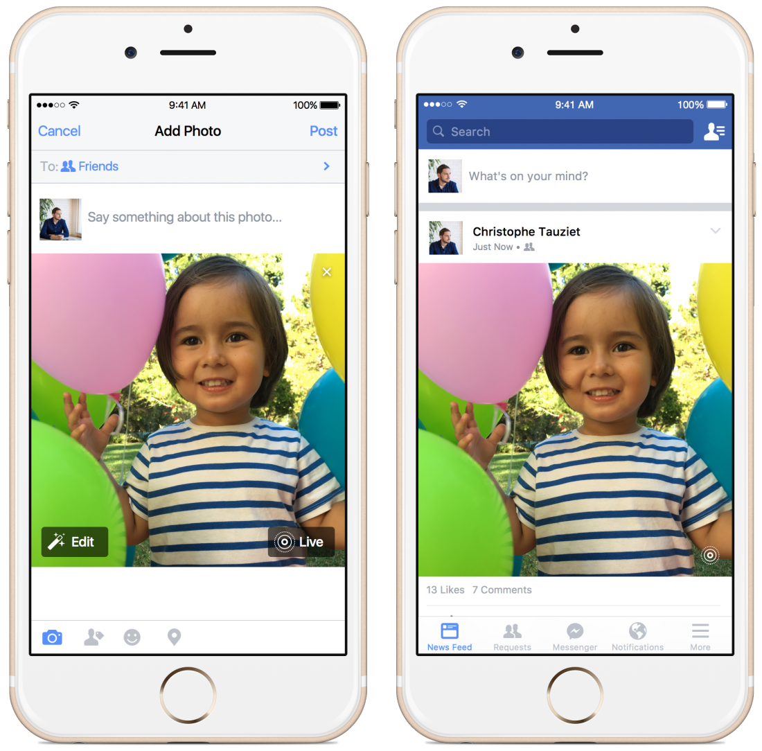 Facebook is adding support for Apple's Live Photos