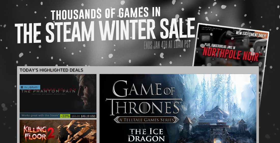 The Steam Winter Sale has begun