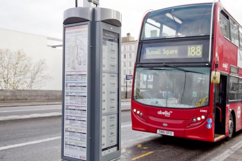 London experimenting with e-paper technology in bus schedule displays