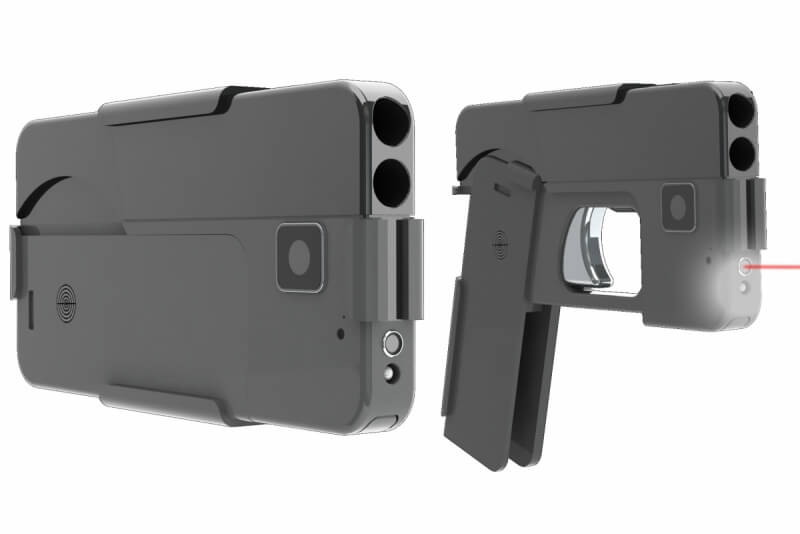 A handgun that folds up to look like a smartphone will be released later this year