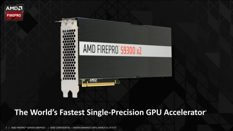 AMD announces the dual-Fiji FirePro S9300 X2 for data center computing